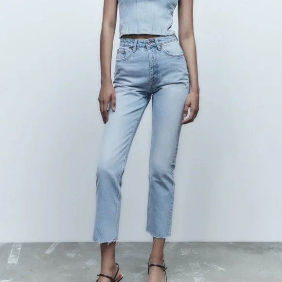 Zara High Rise Ankle Length Jeans - Picture 1 of 11